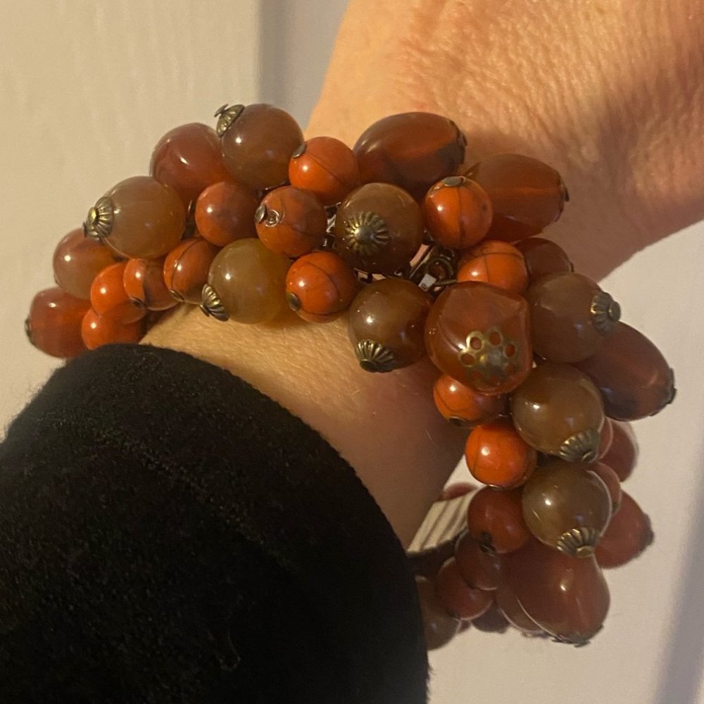 Multi-row beaded bracelet